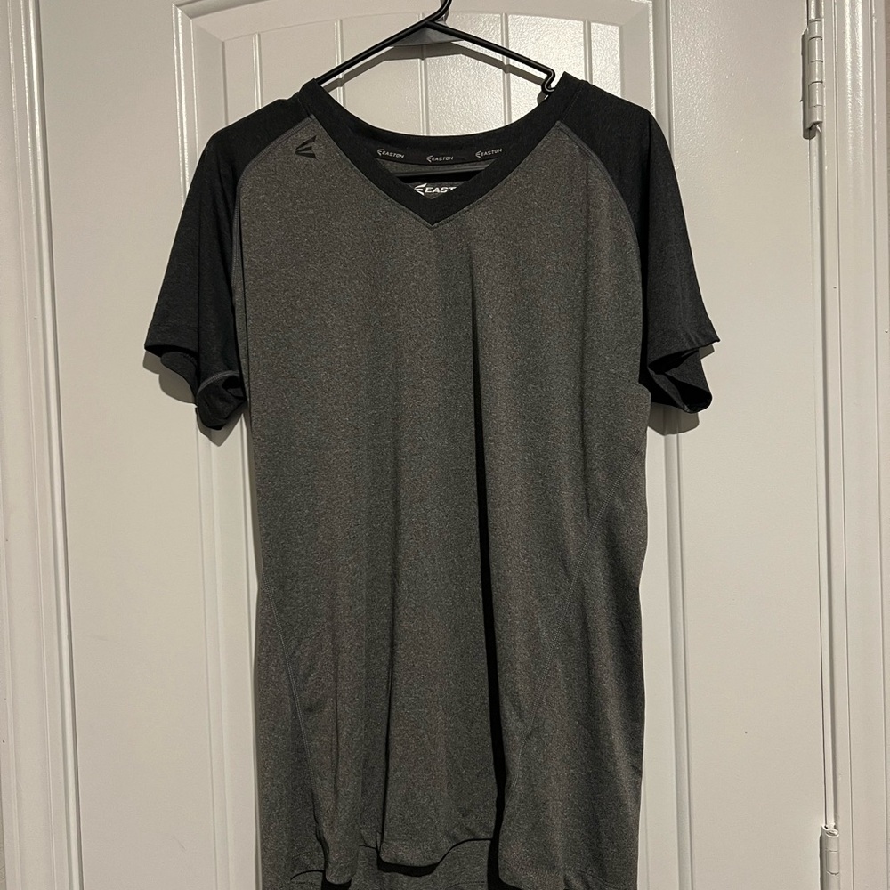 Easton Men's Gray and Black Short Sleeve Tee